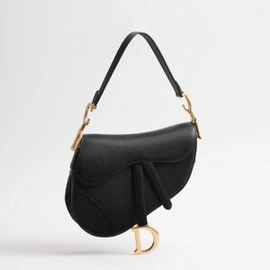 Dior Saddle Bag with Straps - BLACK